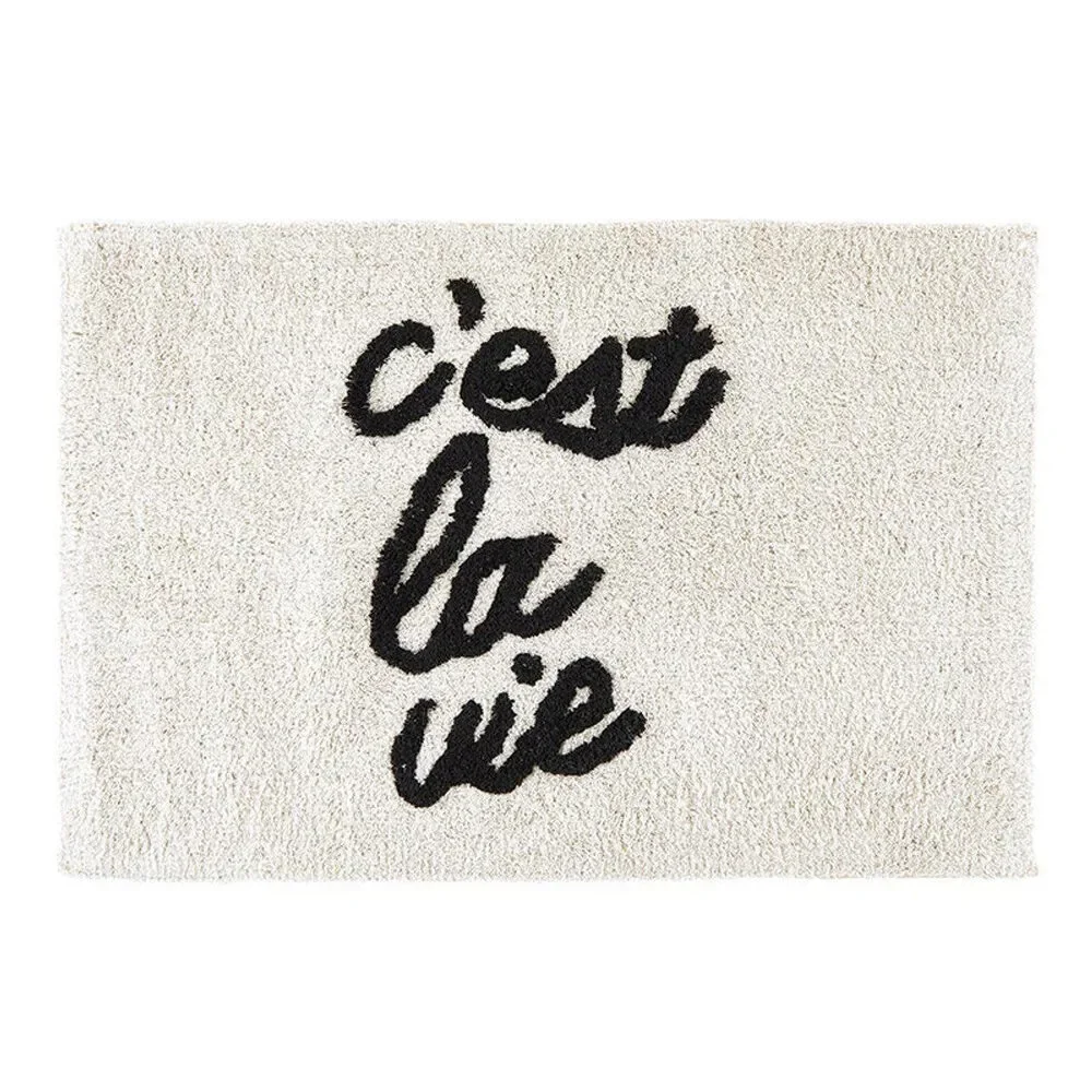 Set of 2 C'est la Vie Bath Mat | Soft Bathroom Rug | 20